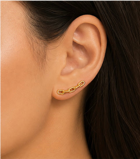 Brinco Earcuff Corrente 5 Elos.