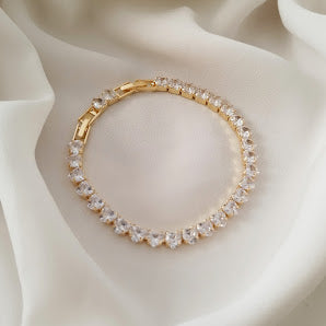 Pulseira Carre Pedra Coração Cristal.